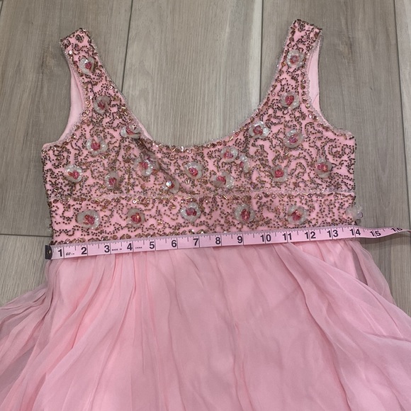 Beautiful Handmade Vintage Princess Cut Dress with Flower Beading - Picture 13 of 13